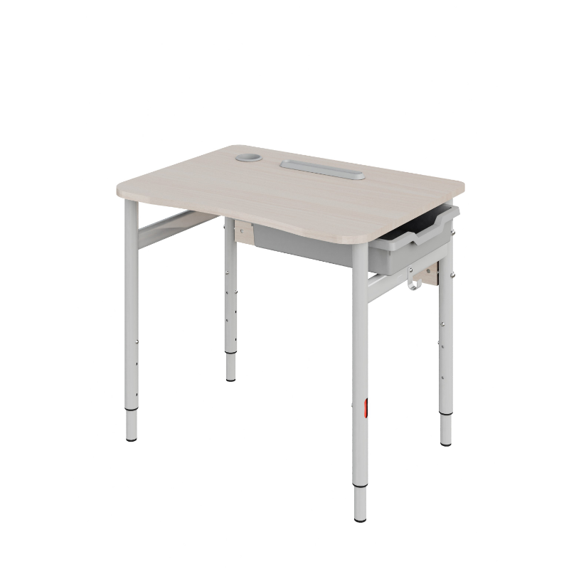 Стіл учнівський одномісний прямокутний з лотком, пеналом та сканом №4-7 (7784) МЕБЛІ ТЕХНОСТИЛЬ